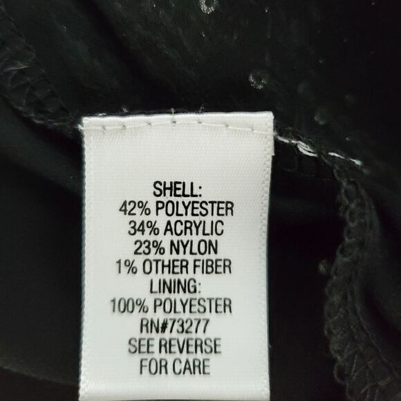 APT 9 WOMEN'S SWEATER SIZE LARGE PETITE LONG SLEEVE FULLY LINED BLACK AND GRAY - Picture 7 of 7